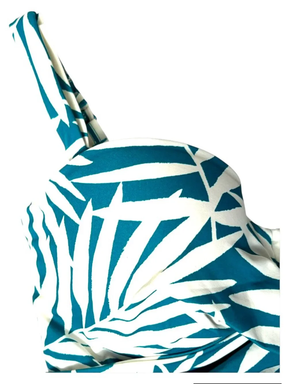 Coco Reef 32DD Royal Palm One Piece Swimsuit Moonstone Blue Convertible Straps - Picture 3 of 14
